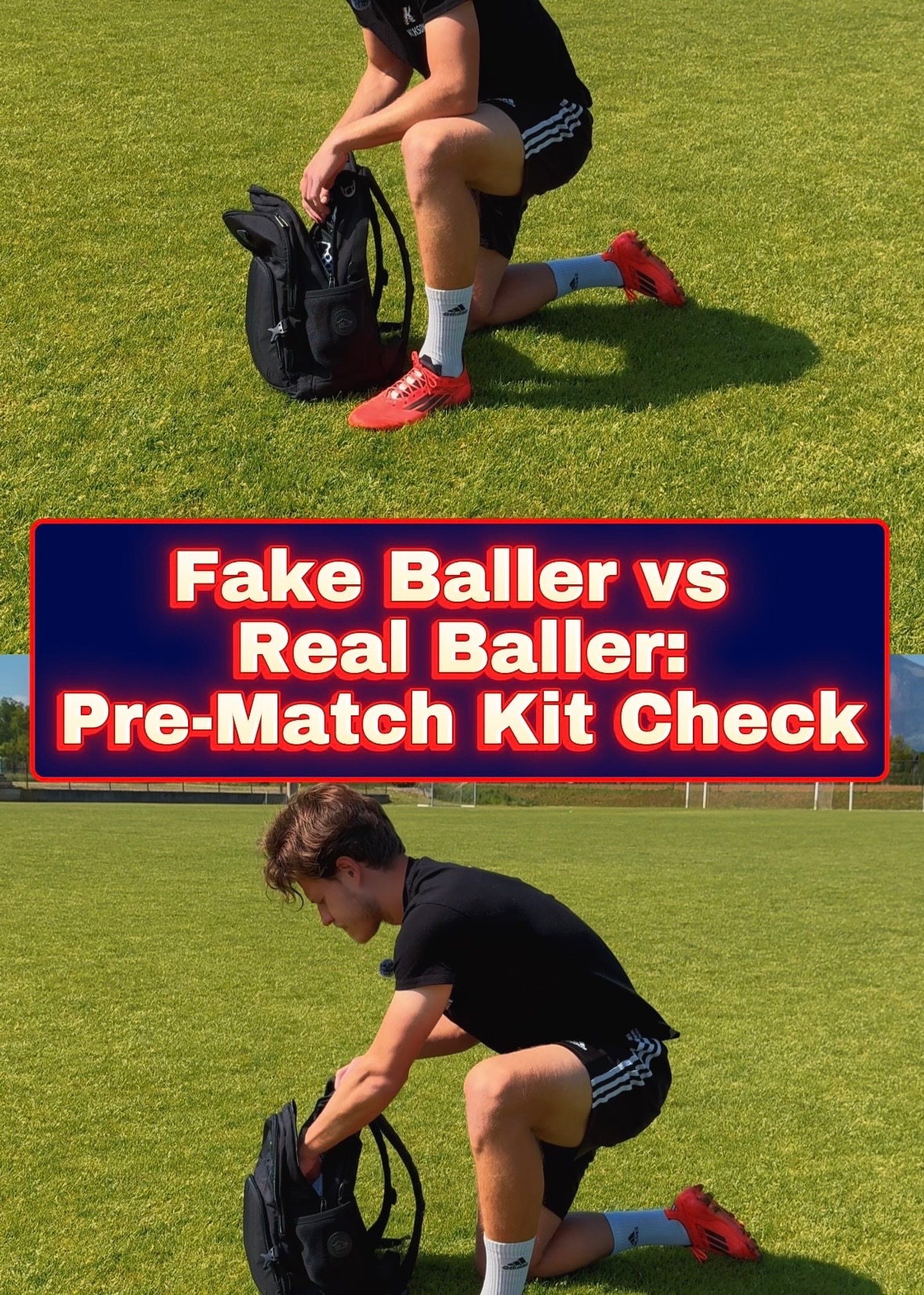 educational football content with Kickson shin pads