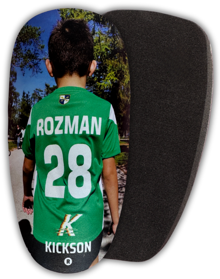 name and number on kickson shin pads